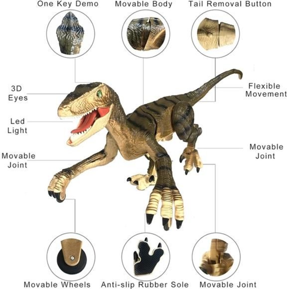 Remote Control Dinosaur Toys for BoysKids Girls 3 4 5 6 7 8 Years Old Electronic - Picture 5 of 6